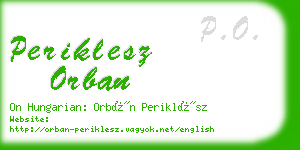 periklesz orban business card